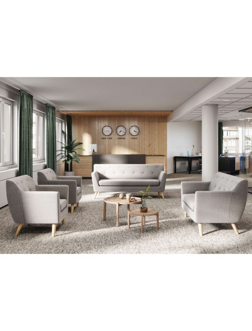 Reception Seating Skandi Armchair Grey 6980 by Teknik - enlarged view