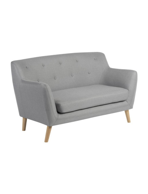 Reception Seating Skandi 2 Seater Sofa Grey 6981 by Teknik - enlarged view