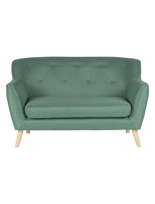 Reception Seating Skandi 2 Seater Sofa Ocean Green 7981 by Teknik