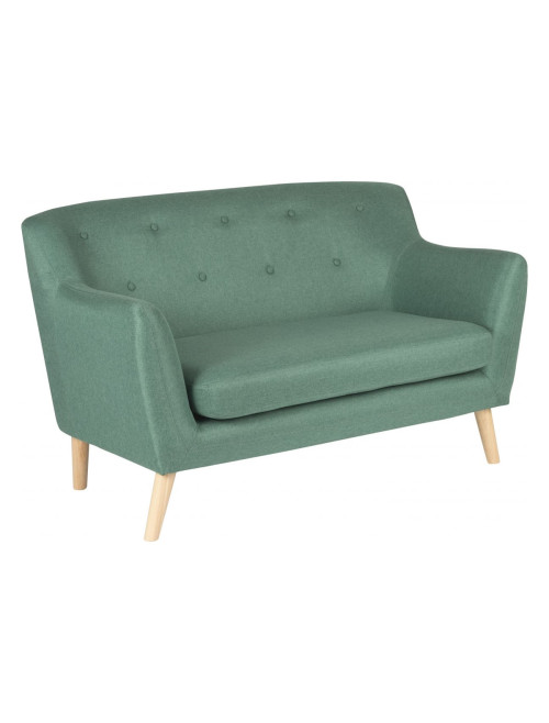 Reception Seating Skandi 2 Seater Sofa Ocean Green 7981 by Teknik - enlarged view