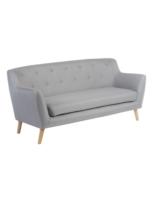 Reception Seating Skandi 3 Seater Sofa Grey 6982 by Teknik - enlarged view