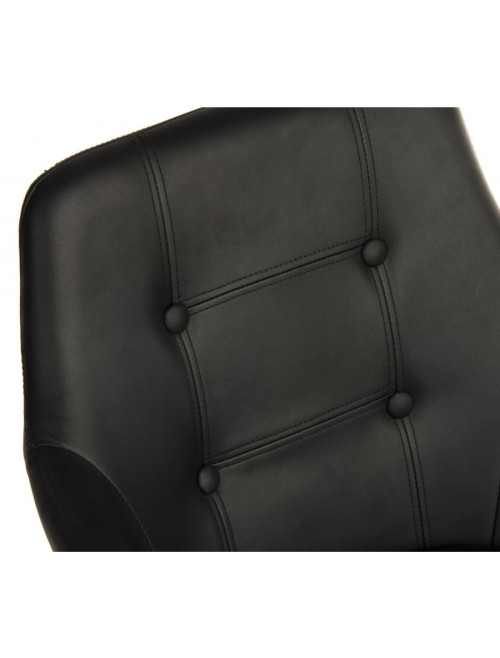 Reception Seating Pair of 4 Legged Reception Armchairs Black PU 6929 by Teknik - enlarged view