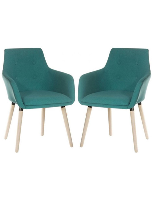 Reception Seating Pair of 4 Legged Reception Chairs Jade 6929 by Teknik - enlarged view