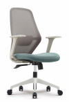 Office Chair Orbit Grey and Teal Mesh Chair BCM/V630/GY-TL by Nautilus - enlarged view