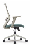 Office Chair Orbit Grey and Teal Mesh Chair BCM/V630/GY-TL by Nautilus - enlarged view