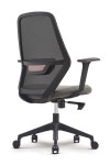 Office Chair Orbit Black and Grey Mesh Chair BCM/V630/BK-GY by Nautilus - enlarged view