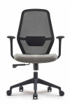 Office Chair Orbit Black and Grey Mesh Chair BCM/V630/BK-GY by Nautilus - enlarged view