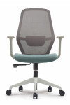 Office Chair Orbit Grey and Teal Mesh Chair BCM/V630/GY-TL by Nautilus - enlarged view