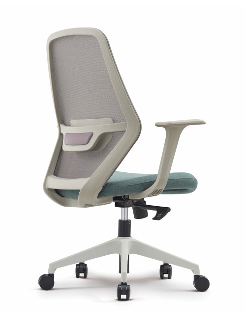 Office Chair Orbit Grey and Teal Mesh Chair BCM/V630/GY-TL by Nautilus - enlarged view