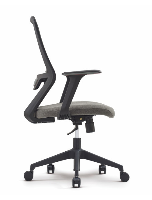 Office Chair Orbit Black and Grey Mesh Chair BCM/V630/BK-GY by Nautilus - enlarged view