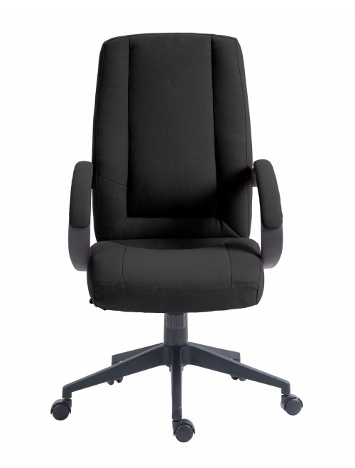 Office Chair Black Dorset High Back Fabric Managers Chair BCF/B432/BK by Nautilus - enlarged view