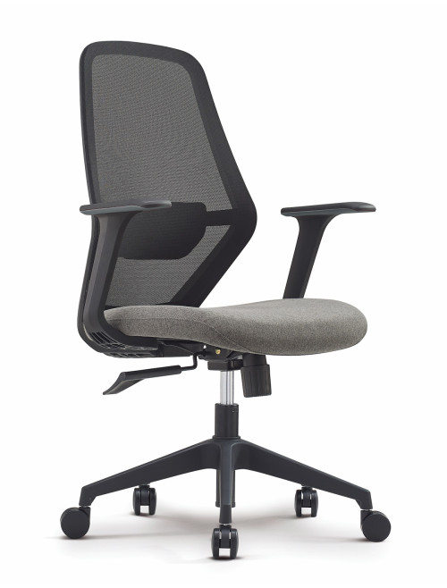 Office Chair Orbit Black and Grey Mesh Chair BCM/V630/BK-GY by Nautilus