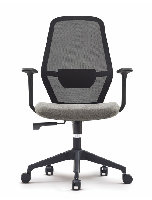 Office Chair Orbit Black and Grey Mesh Chair BCM/V630/BK-GY by Nautilus - enlarged view