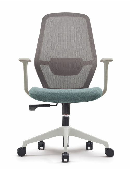 Office Chair Orbit Grey and Teal Mesh Chair BCM/V630/GY-TL by Nautilus - enlarged view