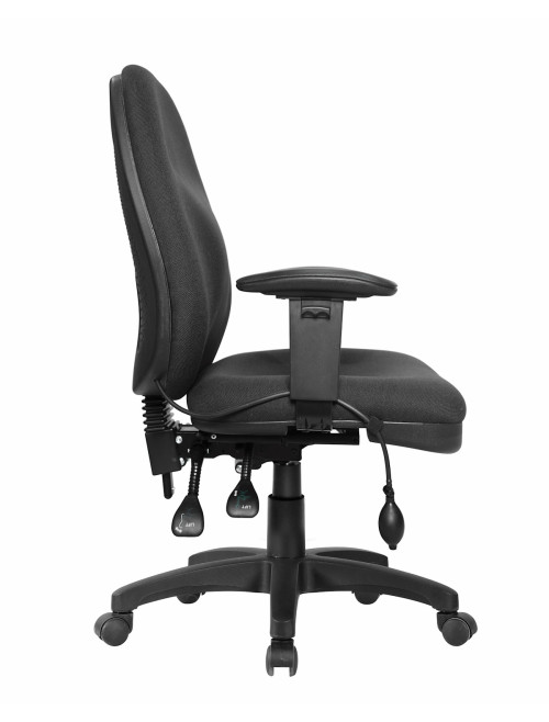 Office Chair Black Harrison High Back Fabric Operator Chair BCF/K384/BK by Nautilus - enlarged view