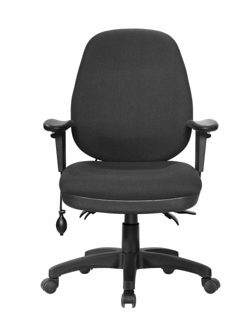 Office Chair Black Harrison High Back Fabric Operator Chair BCF/K384/BK by Nautilus - enlarged view