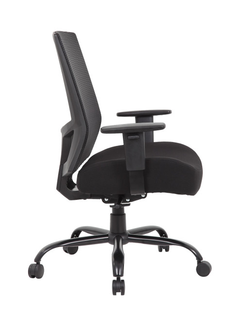 Black Office Chair Isla Bariatric Operator Chair ISL300T1-K by Dams - enlarged view