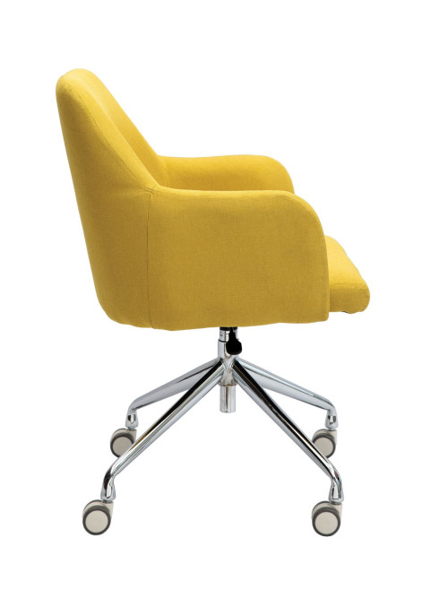 Office Chair Girona Fabric Medium Back Armchair Mustard BCF/Z410/MT by Nautilus - enlarged view