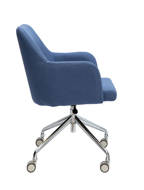 Office Chair Girona Fabric Medium Back Armchair Denim BCF/Z410/DN by Nautilus - enlarged view