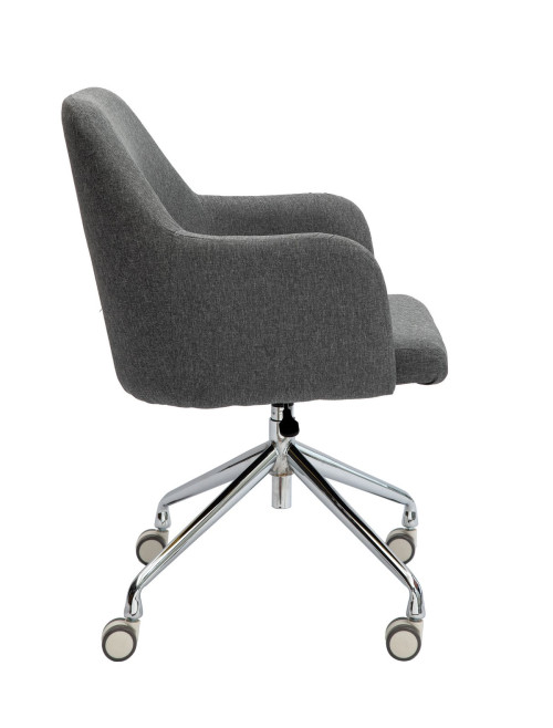 Office Chair Girona Fabric Medium Back Armchair Grey BCF/Z410/GY by Nautilus - enlarged view