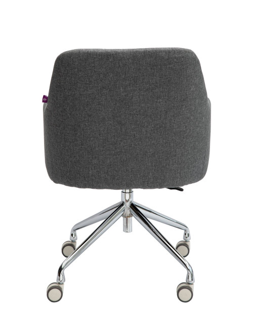 Office Chair Girona Fabric Medium Back Armchair Grey BCF/Z410/GY by Nautilus - enlarged view