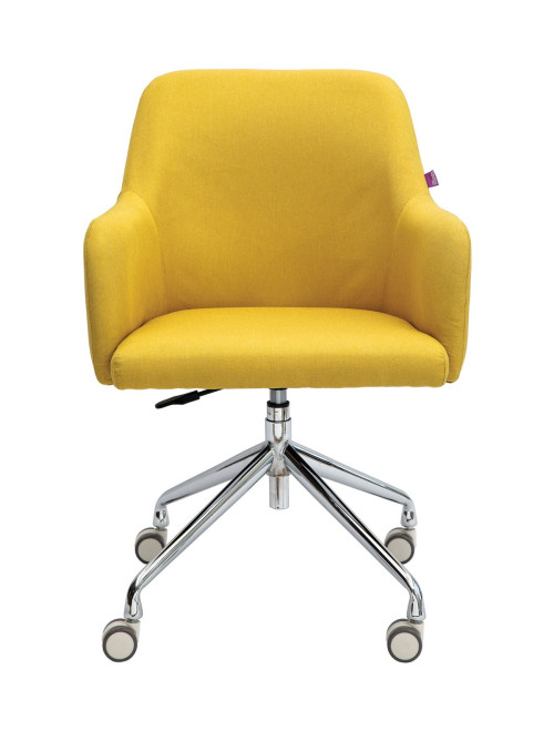 Office Chair Girona Fabric Medium Back Armchair Mustard BCF/Z410/MT by Nautilus - enlarged view