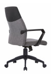 Office Chair Grey Clyde High Back Fabric Executive Armchair BCF/F569/GY-BK by Nautilus - enlarged view