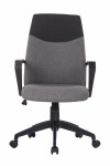 Office Chair Grey Clyde High Back Fabric Executive Armchair BCF/F569/GY-BK by Nautilus - enlarged view