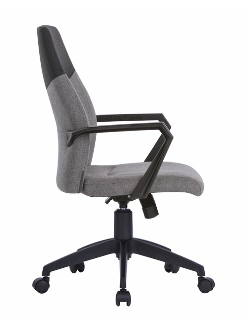 Office Chair Grey Clyde High Back Fabric Executive Armchair BCF/F569/GY-BK by Nautilus - enlarged view