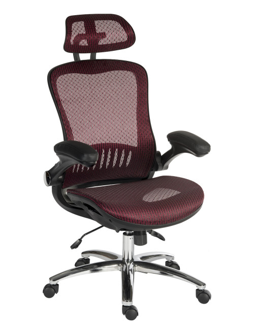 Mesh Office Chair Red Harmony Executive Chair 6956RED by Teknik