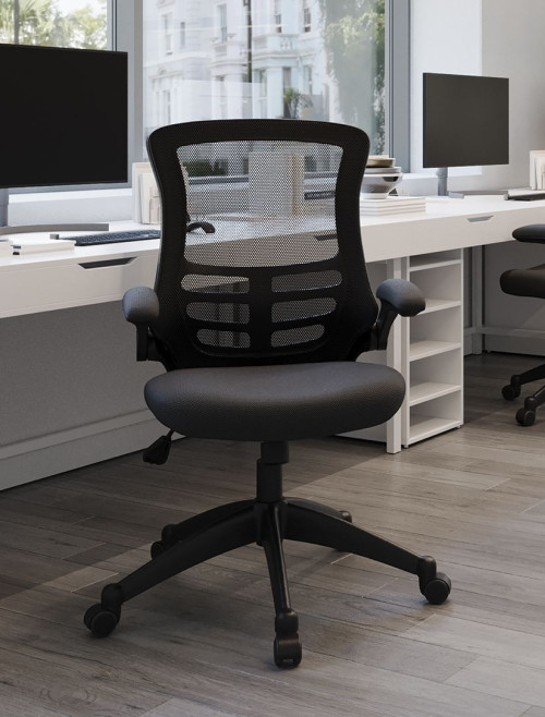 Mesh Office Chair Black Luna Computer Chair BCM/L1302/BK by Eliza Tinsley