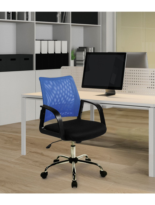 Operator Chair Blue Calypso Mesh Office Chair BCM/F1204/BL by Eliza Tinsley