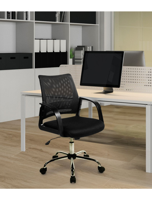 Operator Chair Black Calypso Mesh Office Chair BCM/F1204/BK by Eliza Tinsley