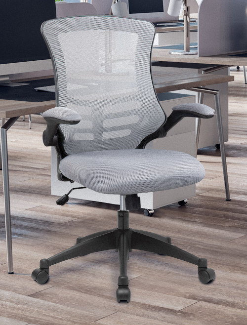 Mesh Office Chair Grey Luna Computer Chair BCM/L1302/GY by Eliza Tinsley