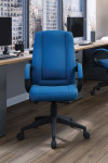 Office Chair Blue Dorset High Back Fabric Managers Chair BCF/B432/BL by Nautilus - enlarged view