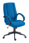 Office Chair Blue Dorset High Back Fabric Managers Chair BCF/B432/BL by Nautilus - enlarged view