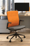 Office Chair Orange Libra High Back Managers Chair BCF/K500/BK-OG by Nautilus - enlarged view