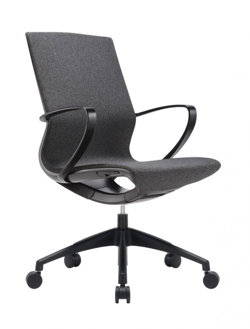 Fabric Office Chair Black Aeros Medium Back Task Chair BCF/U370/BK by Eliza Tinsley Nautilus - enlarged view