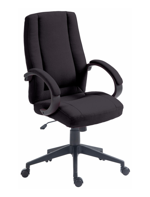 Office Chair Black Dorset High Back Fabric Managers Chair BCF/B432/BK by Nautilus - enlarged view