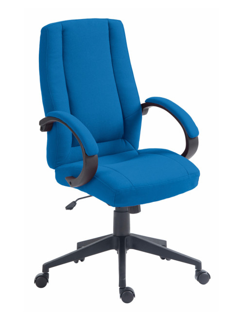 Office Chair Blue Dorset High Back Fabric Managers Chair BCF/B432/BL by Nautilus - enlarged view