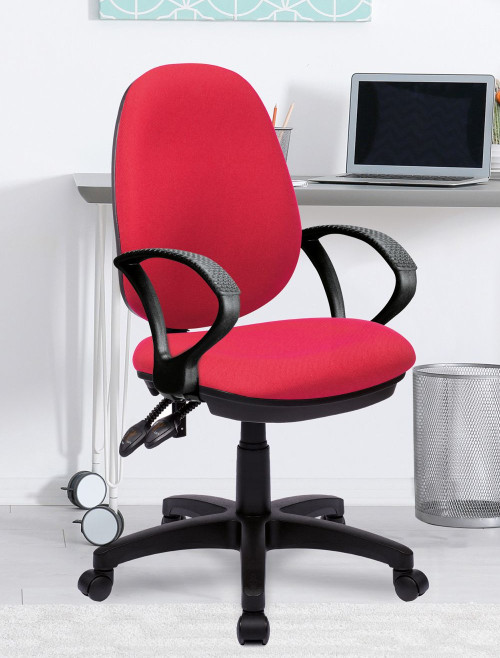 Office Chairs Red Java 300 High Back Operator Chairs BCF/P606/RD by Eliza Tinsley - enlarged view