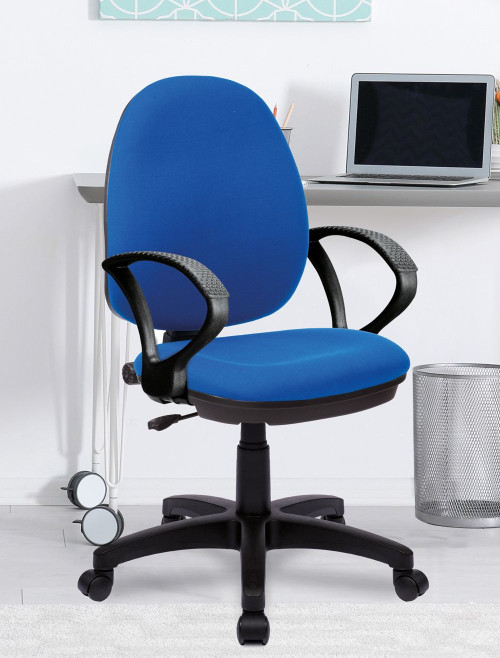 Fabric Office Chair Blue Java 100 Task Operator Chair BCF/I300/BL by Eliza Tinsley - enlarged view