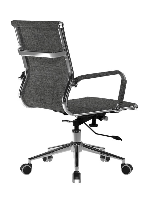 Fabric Office Chair Black and Grey Fleck Aura Medium Back BCF/8003/BGF by Eliza Tinsley Nautilus - enlarged view