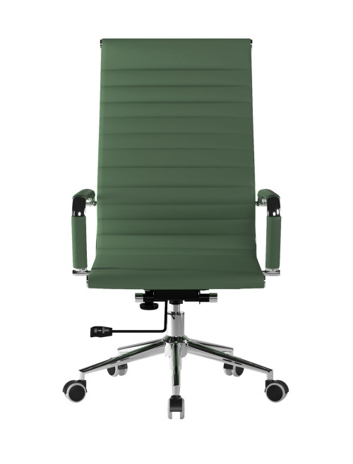 Bonded Leather Office Chair Forest Green Aura High Back BCL/9003/FGN by Eliza Tinsley Nautilus - enlarged view