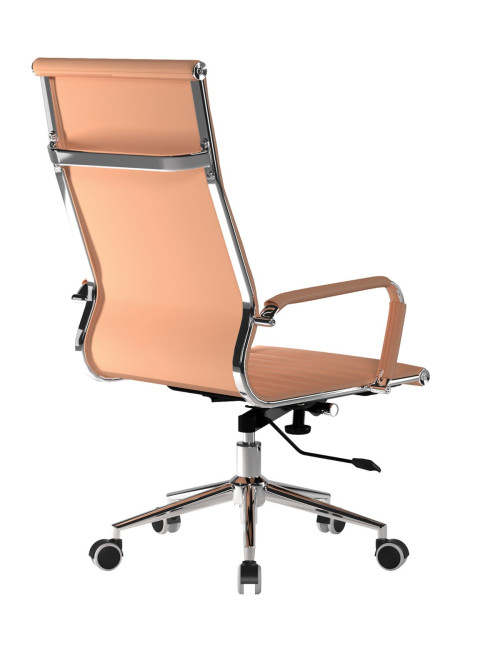 Bonded Leather Office Chair Coffee Brown Aura High Back BCL/9003/BW by Eliza Tinsley Nautilus - enlarged view