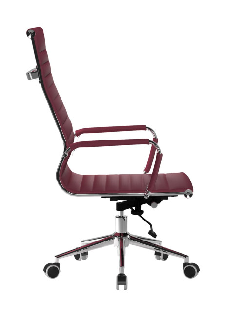 Bonded Leather Office Chair Ox Blood Red Aura High Back BCL/9003/OX by Eliza Tinsley Nautilus - enlarged view