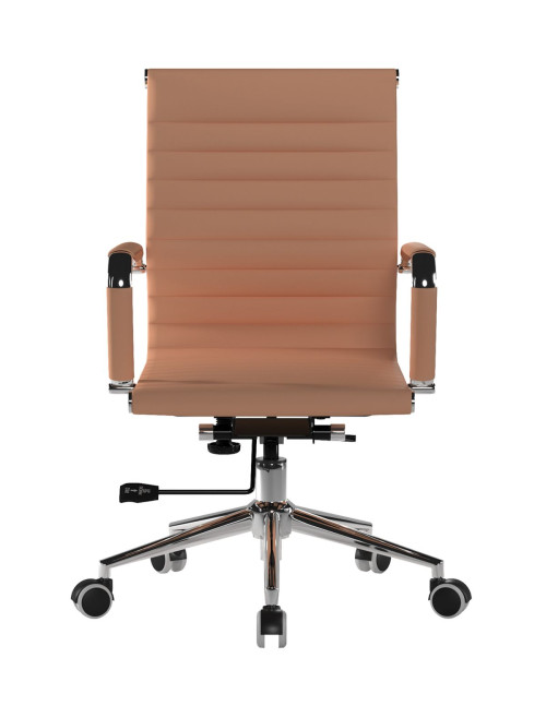 Bonded Leather Office Chair Coffee Brown Aura Medium Back BCL/8003/BW by Eliza Tinsley Nautilus - enlarged view