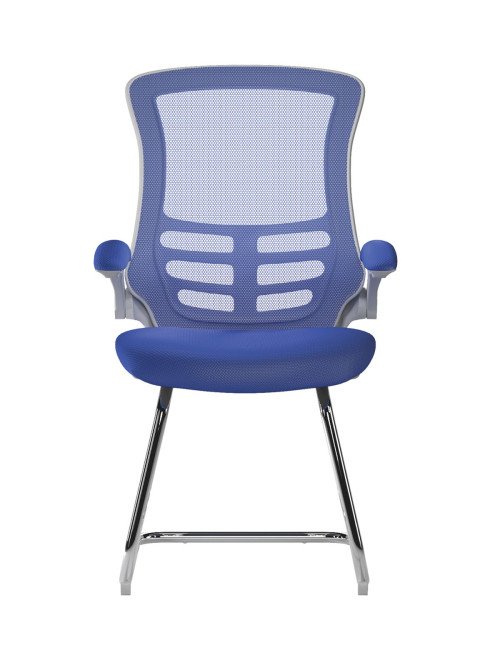 Mesh Visitor Chair Luna Blue Reception Chair BCM/L1302V/WH-BL by Eliza Tinsley - enlarged view