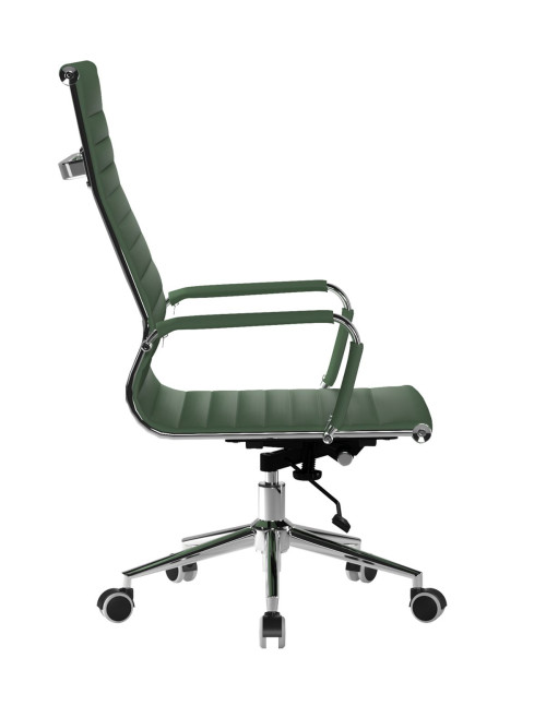 Bonded Leather Office Chair Forest Green Aura High Back BCL/9003/FGN by Eliza Tinsley Nautilus - enlarged view