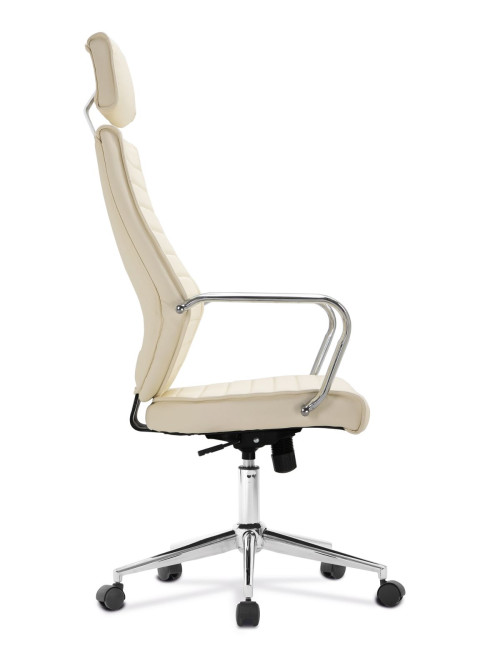 Office Chair Cream Leather Effect Atlas Executive Chair BCP/G448/CM by Eliza Tinsley - enlarged view